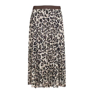 Frogbox • geplooide luipaard rok • 36, Kleding | Dames, Rokken, Princess goes Hollywood, Bruin, Verzenden, Nieuw