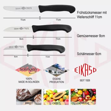 Eikaso Solingen 3-delige Precisie Messenset – Schilmes, O., Ophalen of Verzenden, Nieuw, Kunststof, Bestekset