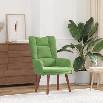 vidaXL Fauteuil Lichtgroen 63 x 67 x 94 cm Fluweel, Verzenden, Nieuw
