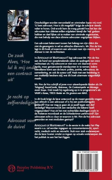 Advocaat of maffiamaat ? 9789081246330 P. de Vos, Verzenden, Gelezen, P. de Vos