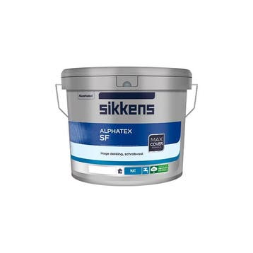 Sikkens Alphatex SF - Gebroken wit - 10 liter, Wit, Nieuw, Ophalen of Verzenden, Verf