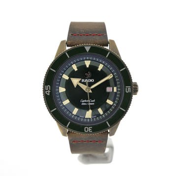 Rado Captain Cook Automatic ‘Bronze’ R32504317; Automati, Ophalen of Verzenden, Zo goed als nieuw, Leer, Overige merken