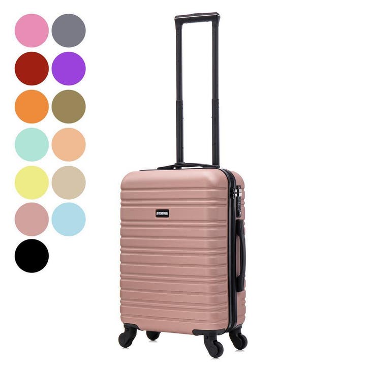 BlockTravel Reiskoffer - 39 liter - S - TSA - ABS Rose goud, Sieraden, Tassen en Uiterlijk, Koffers, Minder dan 35 cm, Minder dan 50 cm