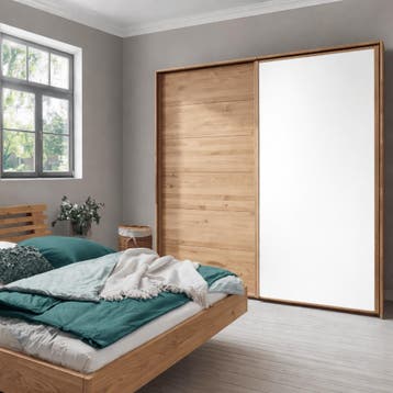 Forestales Woodside Massief Eikenhout Zweefdeur Kledingkast, Huis en Inrichting, Kasten | Kledingkasten, Nieuw