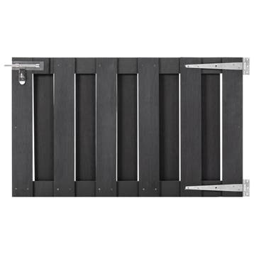 vidaXL Poort 100x60 cm HKC grijs, Verzenden, Nieuw