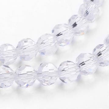 20 x Crystal glas facet kralen 4mm gat: 1mm clear, Ophalen of Verzenden, Nieuw, Kraal