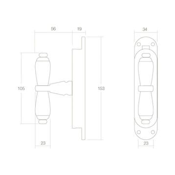 Intersteel raamespagnolet kruiskruk - chroom, Verzenden, Nieuw