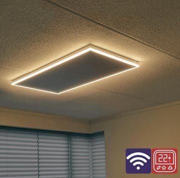 Byecold infraroodpaneel met LED verlichting | 7,5 % korting, 500 tot 800 watt, Overige typen, Nieuw, Verzenden