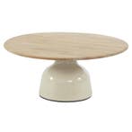 June lounge tuintafel hoogglans keramiek creme 80xH35 cm 4, Tuin en Terras, Tuintafels, Ophalen of Verzenden, Nieuw