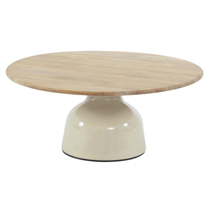 June lounge tuintafel hoogglans keramiek creme 80xH35 cm 4, Tuin en Terras, Tuintafels, Nieuw, Ophalen of Verzenden