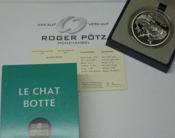 Frankreich 10 Euro 2012 zilver Gestiefelter Kater Pp zilver, Verzenden