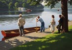 Le Yack - Afternoon at the Boat Landing - Hand-signed