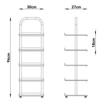 Schoenenrek Poytya voor kinderen 96x30x27 cm lila [en.casa], Verzenden, Nieuw