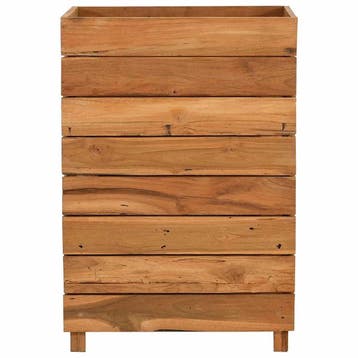 vidaXL Plantenbak verhoogd 50x40x72 cm gerecycled teakhout, Tuin en Terras, Verzenden, Nieuw, Minder dan 60 cm, 60 cm of meer