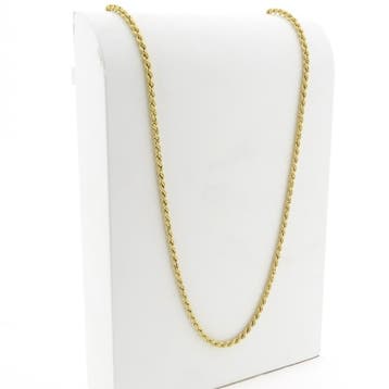 Lange gouden gedraaide schakelketting, Ophalen of Verzenden, Gebruikt, Goud, Goud