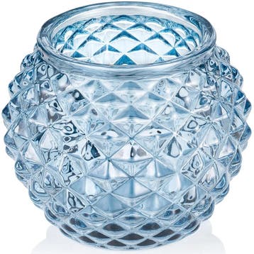 Kaarsenhouder | BALL STEEL BLUE  | Glas | Blauw |, Verzenden, Nieuw in verpakking