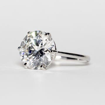Zonder minimumprijs - Verlovingsring - 18 karaat Witgoud -, Sieraden, Tassen en Uiterlijk, Antieke sieraden