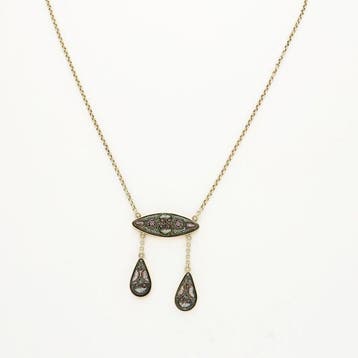 Ketting - 14 karaat Geel goud - Micro mozaïek
