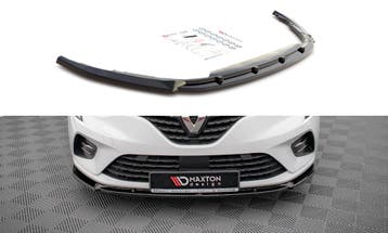 Voorspoiler V.2 Renault Clio Mk5 Maxton Glans Zwart, Ophalen of Verzenden, Nieuw