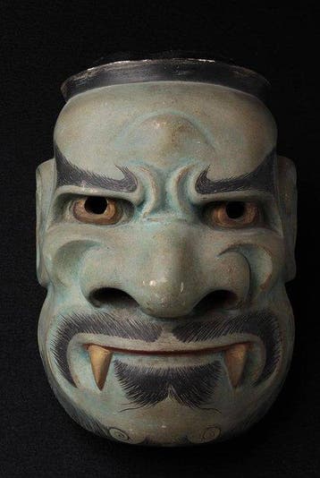 Noh masker - Kiba-beshimi - hout - Showa-periode