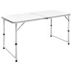 vidaXL Campingtafel inklapbaar en verstelbaar 120x60 cm, Caravans en Kamperen, Verzenden, Nieuw