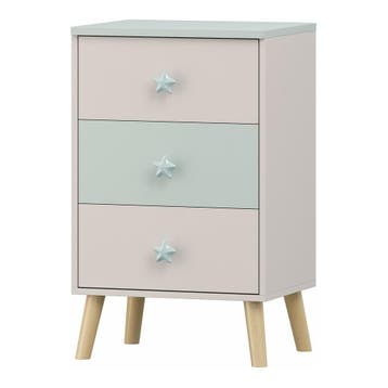 Kindernachtkastje Sandnes wit en mintgroen 62x38x30 cm [en.c, Verzenden, Nieuw