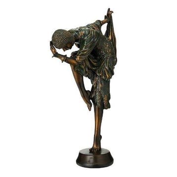 sculptuur, The Snake Dancer – Art Deco Bronze Effect