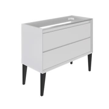 Wastafelonderkast Allibert Delta Olav 100x54x46 cm Mat Wit, Ophalen of Verzenden, Nieuw, Overige typen