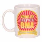 Voor de liefste oma koffiemok / beker 300 ml - Oma mokken, Ophalen of Verzenden, Nieuw