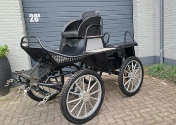 De Laat koets men wagen rijtuig trainer marathonwagen, Gebruikt, Overige typen, Paard of Pony