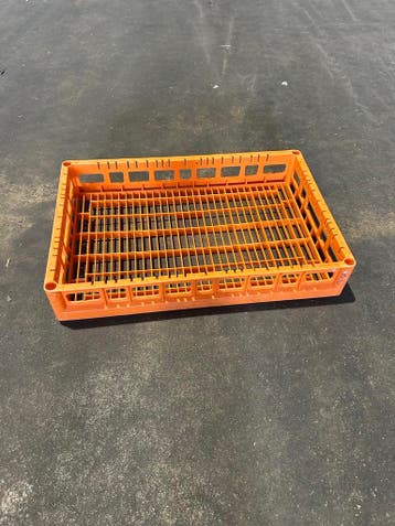 kratten 60x40x10 cm geperforeerd voedselgeschikt stapelkrat, Gebruikt, 40 tot 60 cm, 50 tot 75 cm, Minder dan 35 cm