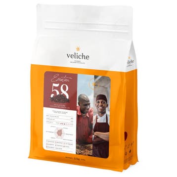 Veliche Chocolade Druppels Puur Emotion (58%) 2,5kg, Verzenden, Nieuw