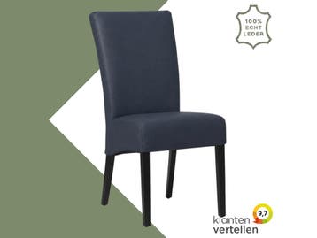 Leren eetkamerstoel Just - Toledo Kobalt (blauw) - Poten, Huis en Inrichting, Stoelen, Blauw, Bohemian, Eigentijds, Klassiek, Retro, Romantisch, Scandinavisch