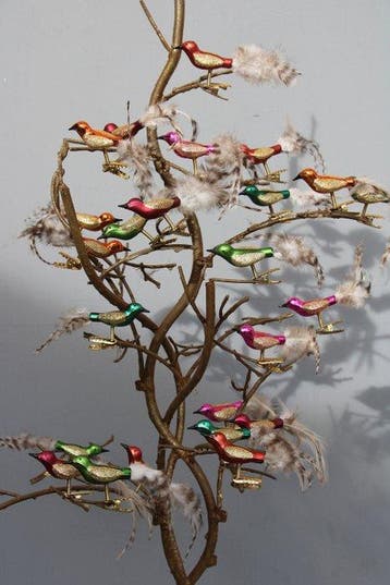 Decoratief ornament (24) - vogeltjes met knijpers voor, Nieuw