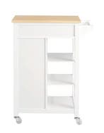 Witte Keukentrolley met Roosterdeuren, Lade en Planken, Huis en Inrichting, Keuken | Keukenelementen, Verzenden, Nieuw