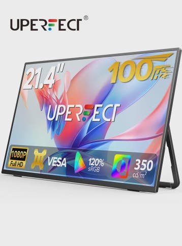 Uperfect 21.4" Draagbare Monitor - 1080P FHD, 100Hz, IPS Sch, Computers en Software, Monitoren, Verzenden, Nieuw