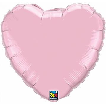 Helium folie ballon lichtroze hart 45 cm - Folie Ballonnen, Verzenden, Nieuw