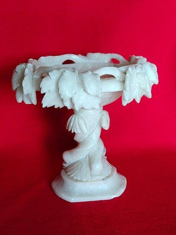 Tafelmiddenstuk - Albast - Antieke alabaster-alzatina