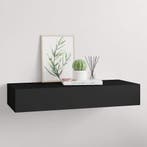 vidaXL Wandschap met lade 60x23,5x10 cm MDF zwart, Verzenden, Nieuw