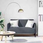 vidaXL Loveseat bank 109 cm fluweel donkergrijs, Verzenden, Nieuw, Stof