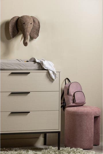 WOOOD Charlie Kruk - Chenille Stof- Blush/Roze - 47x45x45, Verzenden, Nieuw