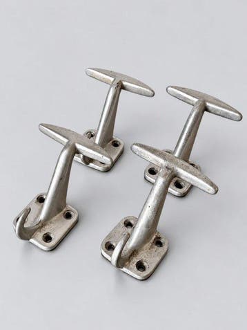 Kapstok - Aluminium - Set van vier massief gegoten aluminium