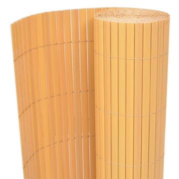 vidaXL Tuinafscheiding dubbelzijdig 90x300 cm PVC geel, Tuin en Terras, Schuttingen, Verzenden, Nieuw, Kunststof, Minder dan 1 meter