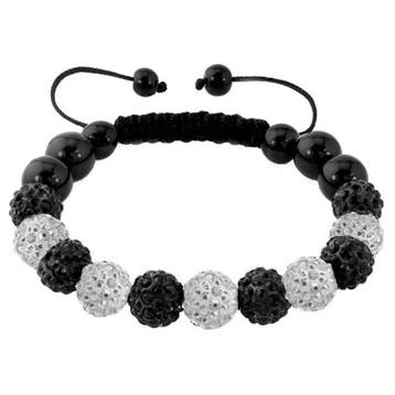 Fako Bijoux - Armband - Disco Dots - Deluxe - Zwart/Wit, Verzenden, Nieuw
