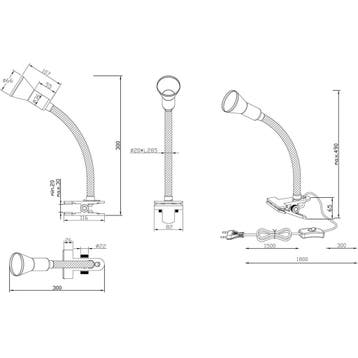 LED Klemlamp - Trion Fexy - E14 Fitting - Meerkleurig -, Huis en Inrichting, Lampen | Tafellampen, Ophalen of Verzenden, Nieuw
