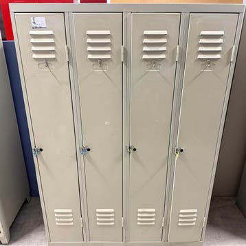 4-deurs retro lockerkast - 170x120x50 cm, Ophalen of Verzenden, Nieuw