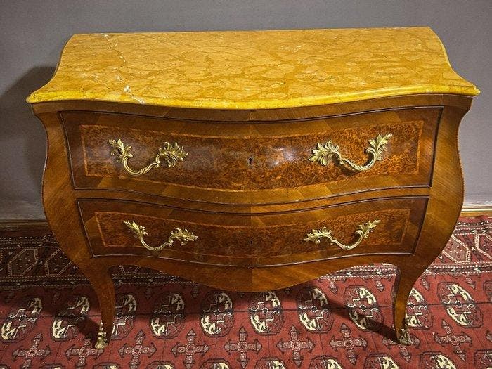 Commode - Hout, Brons, Marmer - Antiek zoals, Antiek en Kunst, Antiek | Overige Antiek