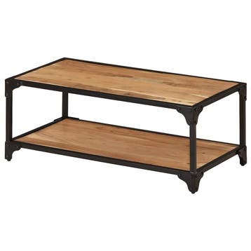 vidaXL Salontafel 90x45x35 cm massief acaciahout, Minder dan 50 cm, 50 tot 100 cm, Verzenden, Nieuw