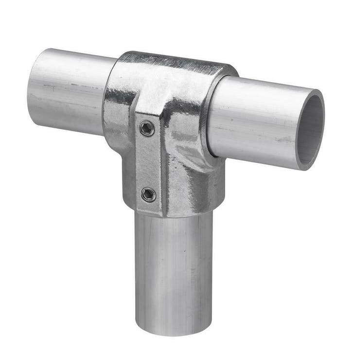 Buiskoppeling Kort T-stuk Economic Ø 33 mm Aluminium, Doe-het-zelf en Verbouw, IJzerwaren en Bevestigingsmiddelen, Nieuw, Verzenden