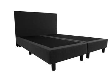 Budget Boxspring Antraciet Zonder Matras KINGSIZE - 200 x, Verzenden, Nieuw, Modern
